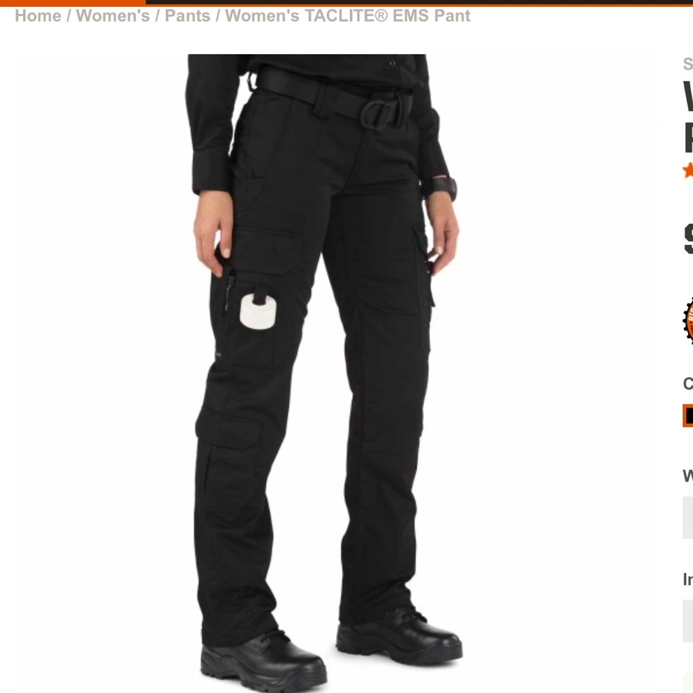 BNWT 5.11 Tactical Women's EMS pants, black, 8R